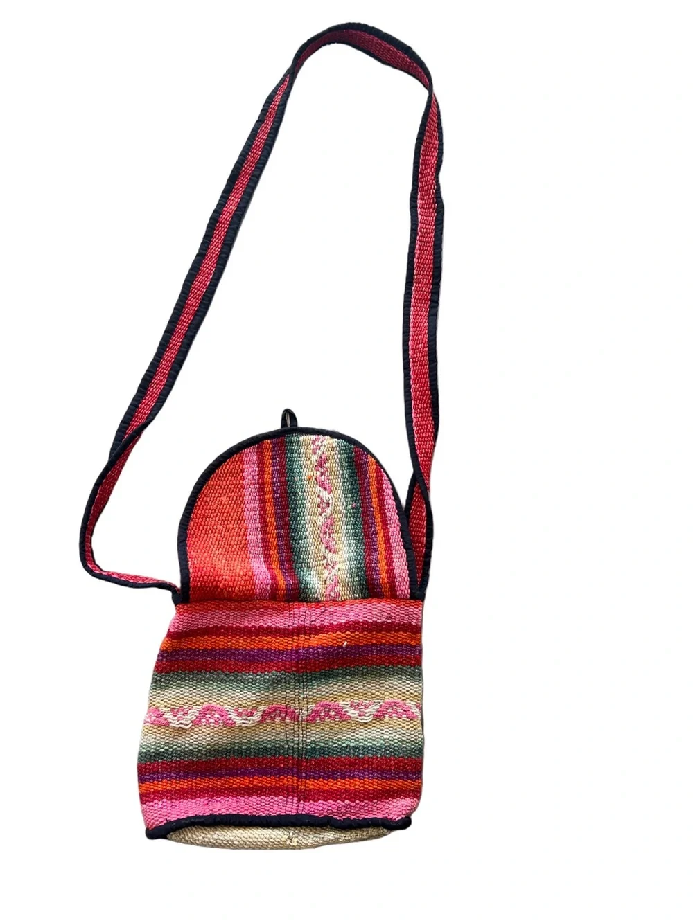 Handmade Andean Woven wool crossbody purse